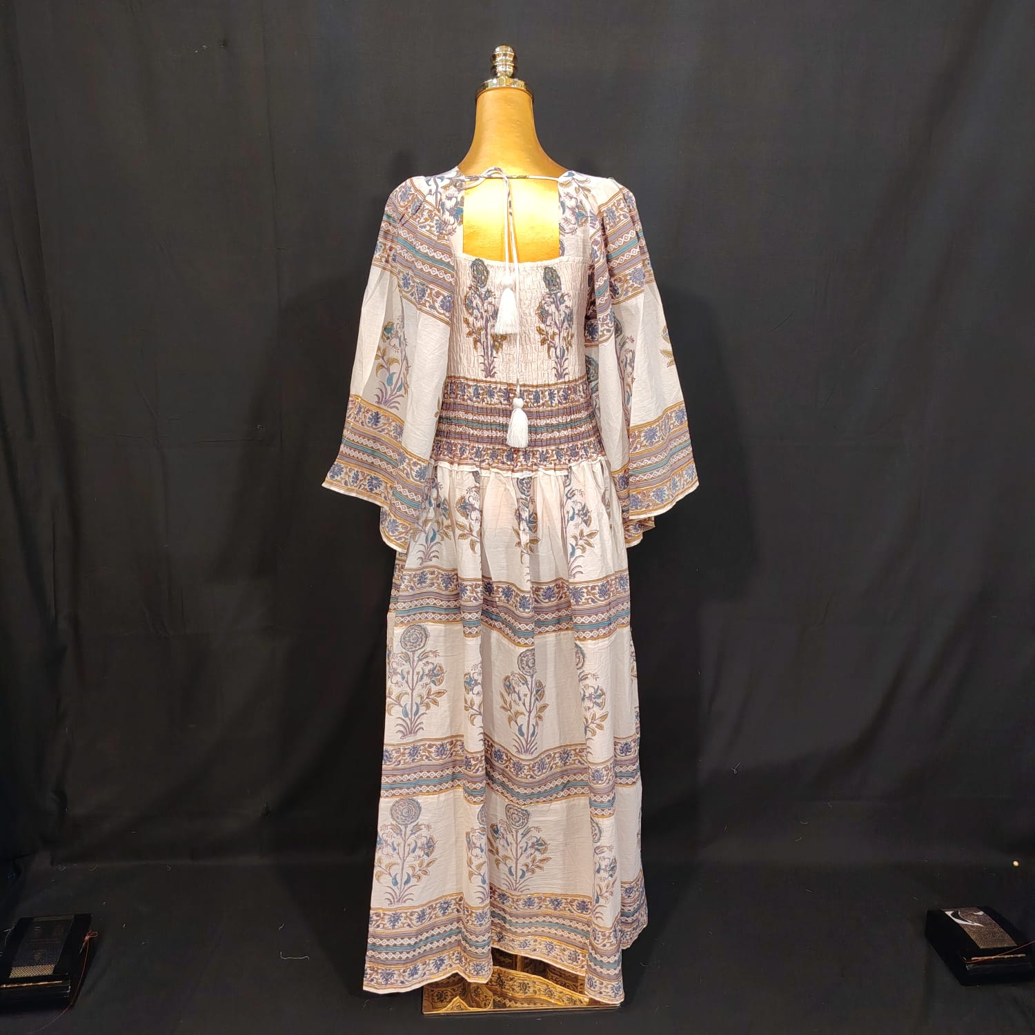 L/XL Elzina Printed Cotton Dress 57" Long Jalabiya TN 286