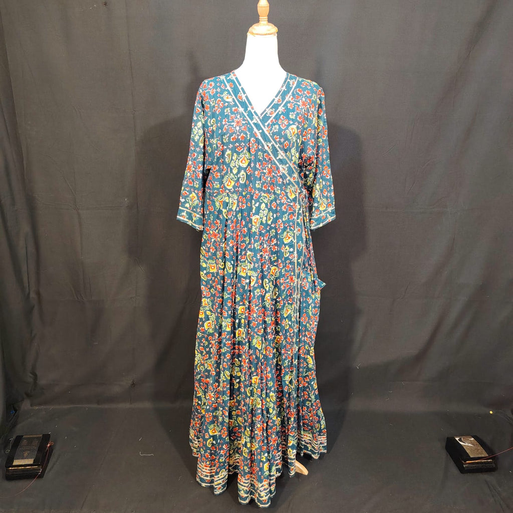 L/XL Priam Printed Cotton Dress 57" Long Jalabiya TN 285