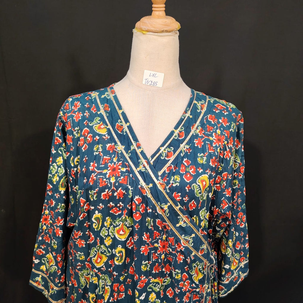L/XL Priam Printed Cotton Dress 57" Long Jalabiya TN 285