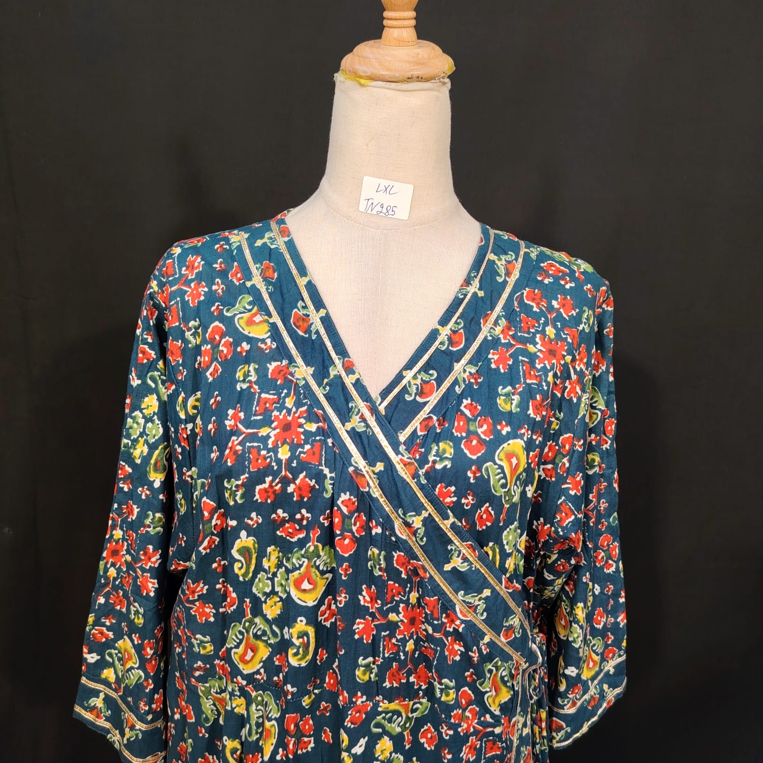 L/XL Priam Printed Cotton Dress 57" Long Jalabiya TN 285