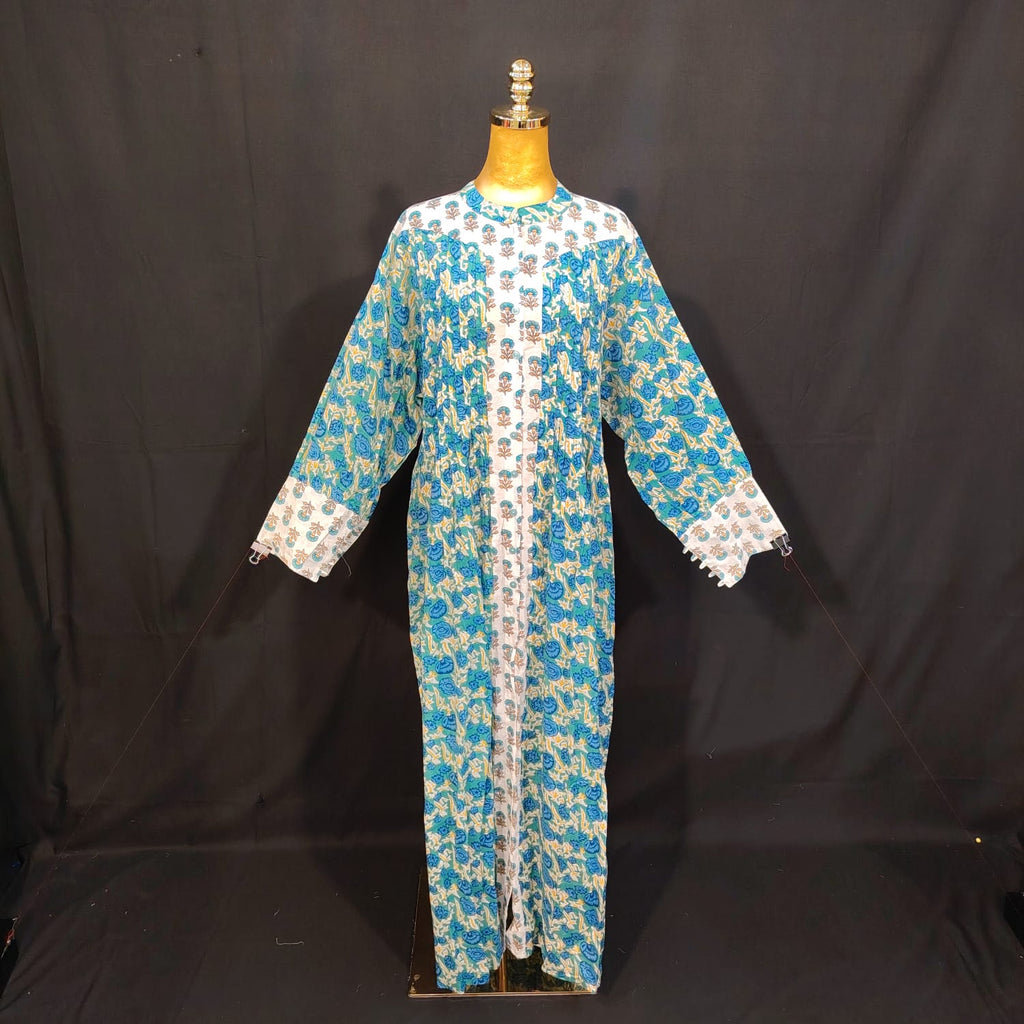 L/XL Aafreen Printed Cotton Dress 57" Long Jalabiya TN 287