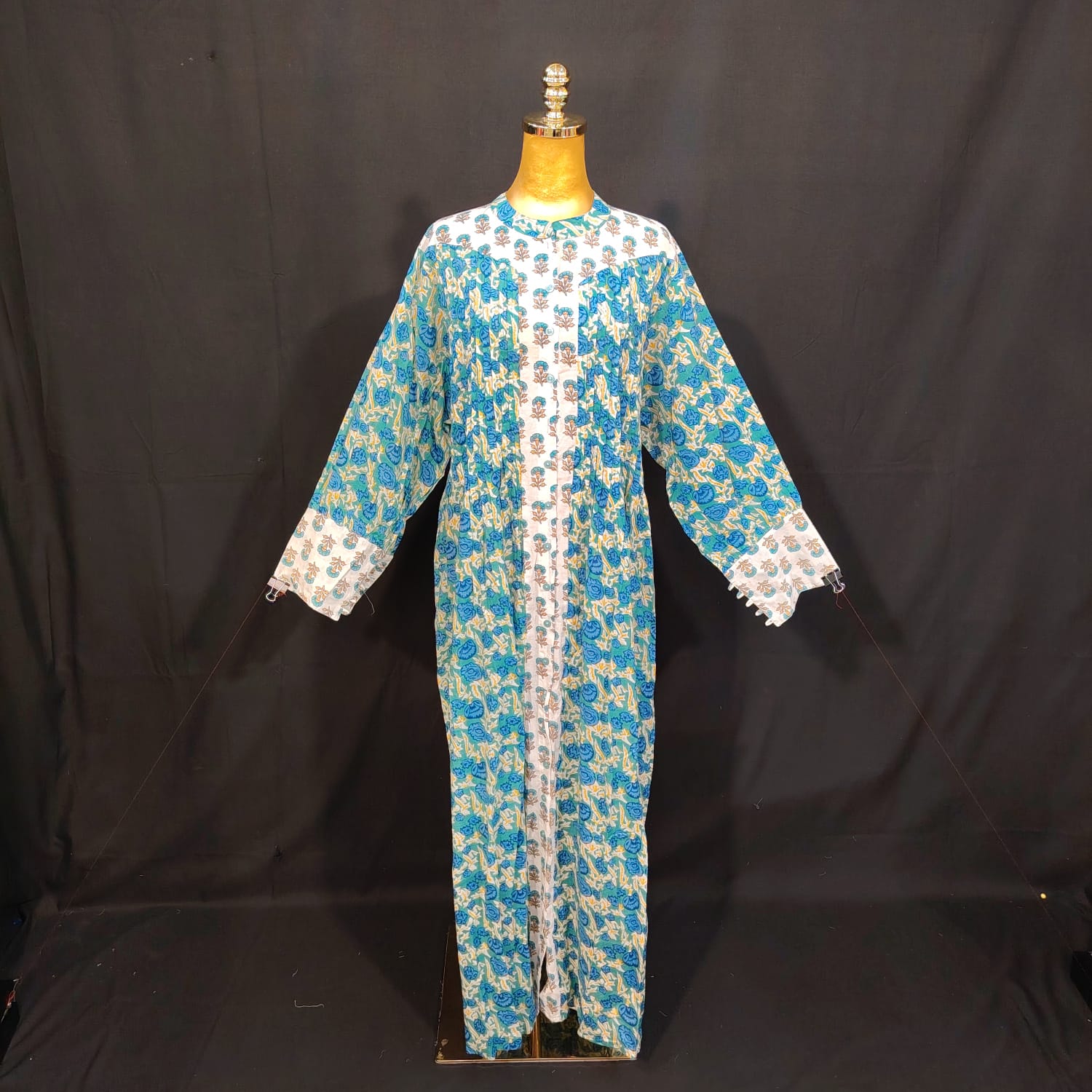 L/XL Aafreen Printed Cotton Dress 57" Long Jalabiya TN 287