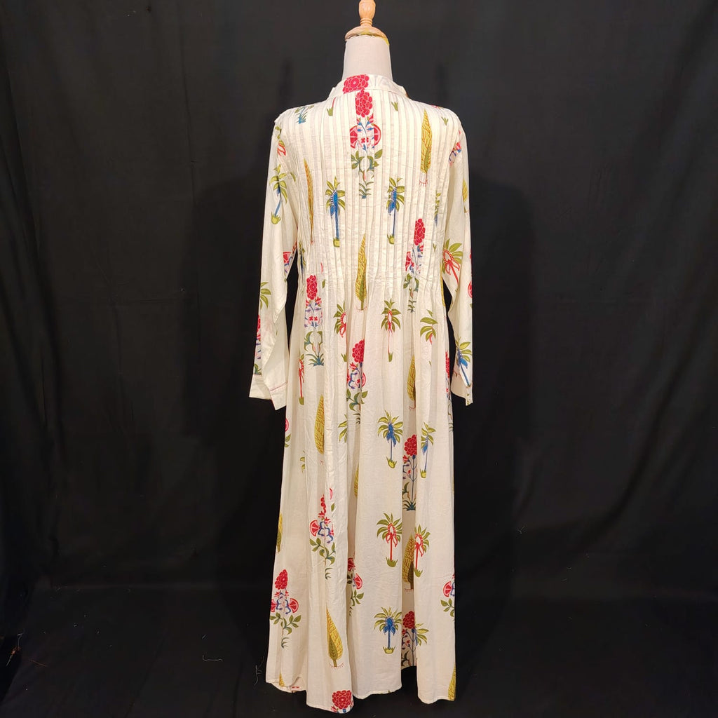 L/XL Afra Printed Cotton Dress 57" Long Jalabiya TN 290