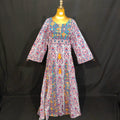 L/XL Anaya Printed Cotton Dress 57" Long Jalabiya TN 291