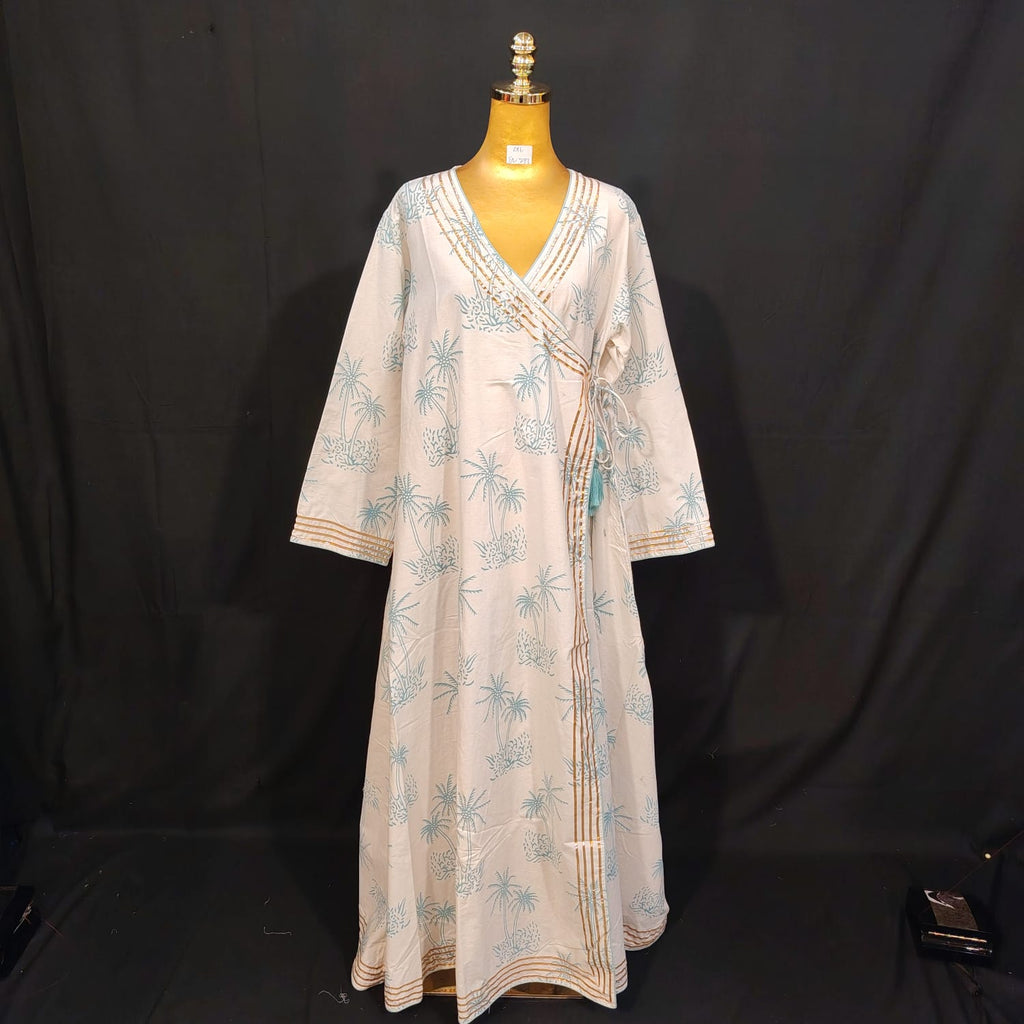 L/XL Priam Printed Cotton Dress 57" Long Jalabiya TN 293