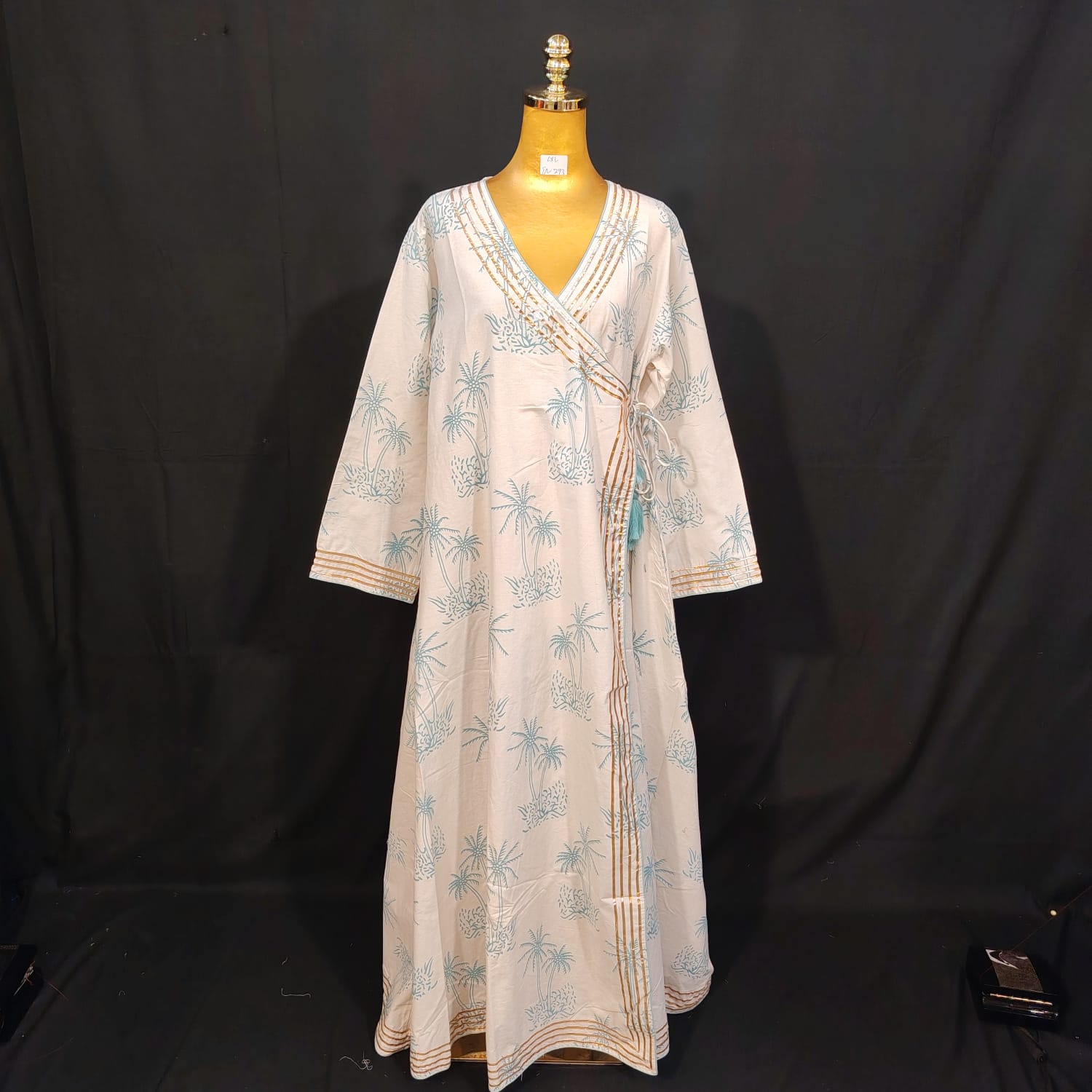 L/XL Priam Printed Cotton Dress 57" Long Jalabiya TN 293