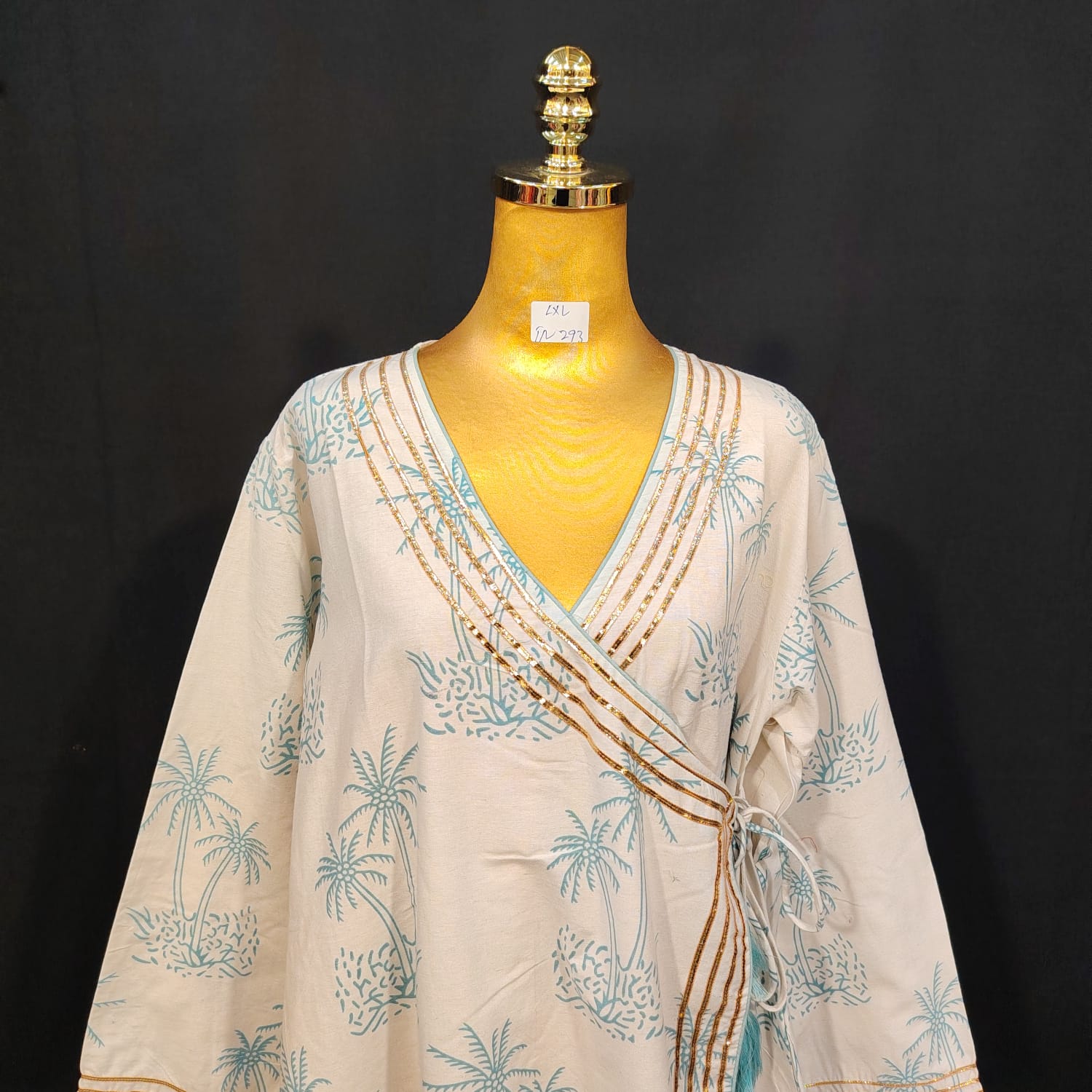 L/XL Priam Printed Cotton Dress 57" Long Jalabiya TN 293