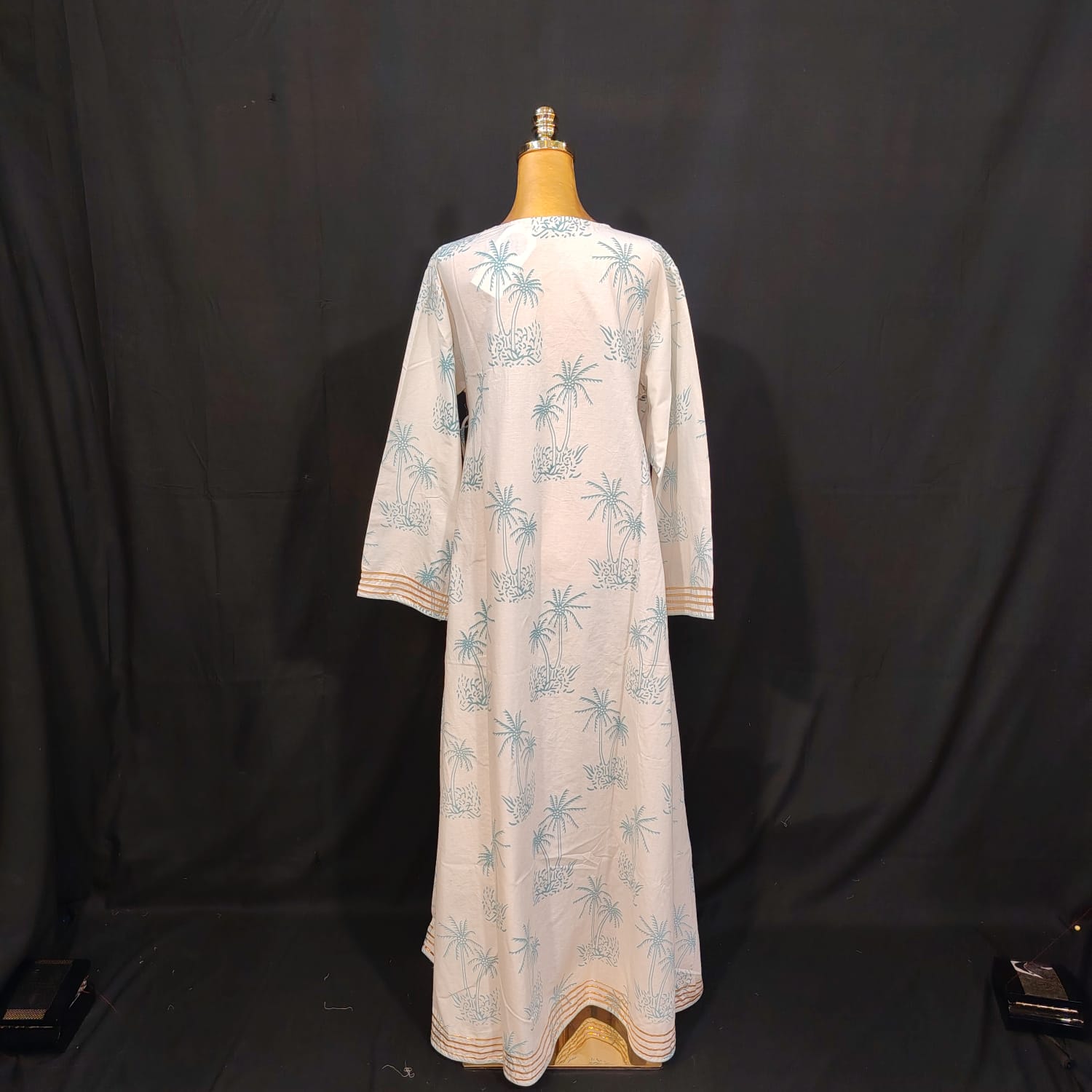 L/XL Priam Printed Cotton Dress 57" Long Jalabiya TN 293