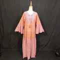 L/XL Adn Printed Cotton Dress 57" Long Jalabiya TN 294