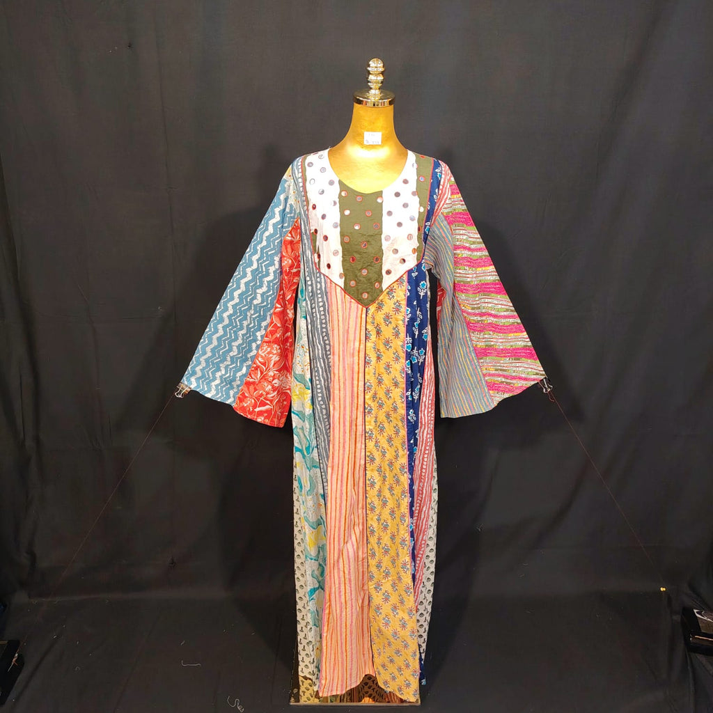 L/XL Malaysia Printed Cotton Dress 57" Long Jalabiya TN 297
