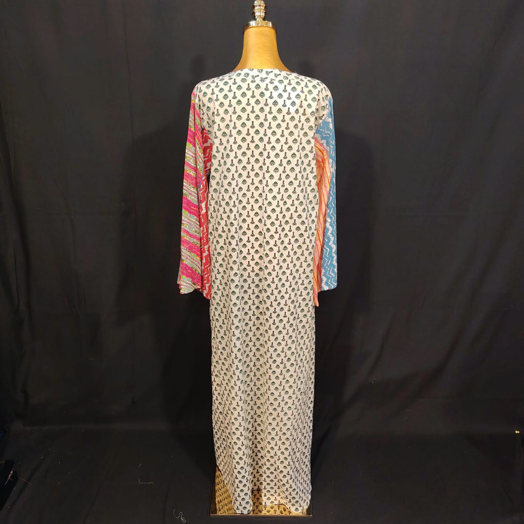 L/XL Malaysia Printed Cotton Dress 57" Long Jalabiya TN 297