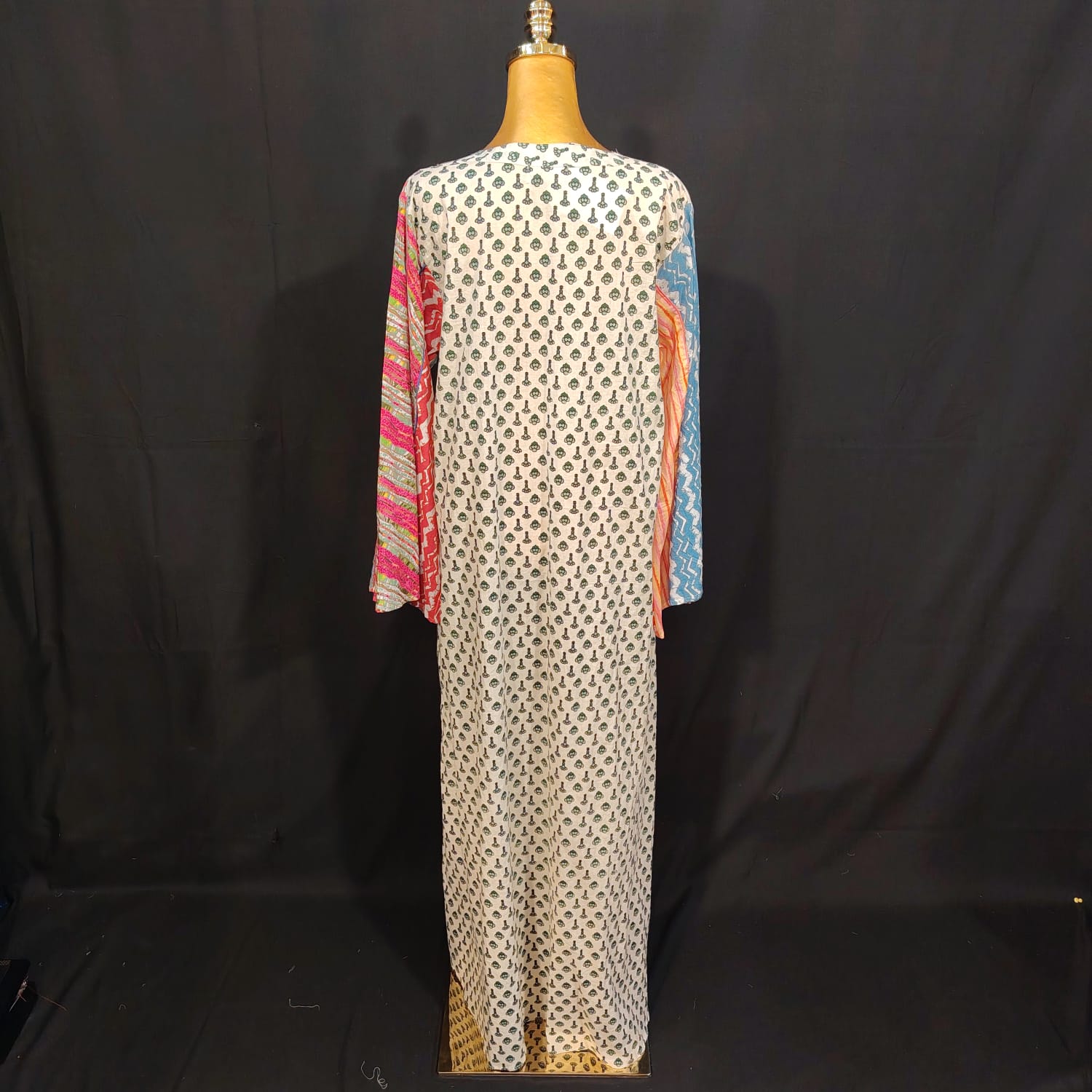 L/XL Malaysia Printed Cotton Dress 57" Long Jalabiya TN 297