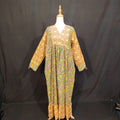 L/XL Yamana Printed Cotton Dress 57" Long Jalabiya TN 298