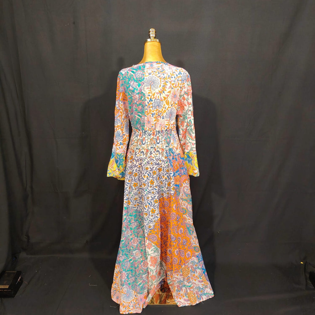 L/XL Special Printed Cotton Dress 57" Long Jalabiya TN 301