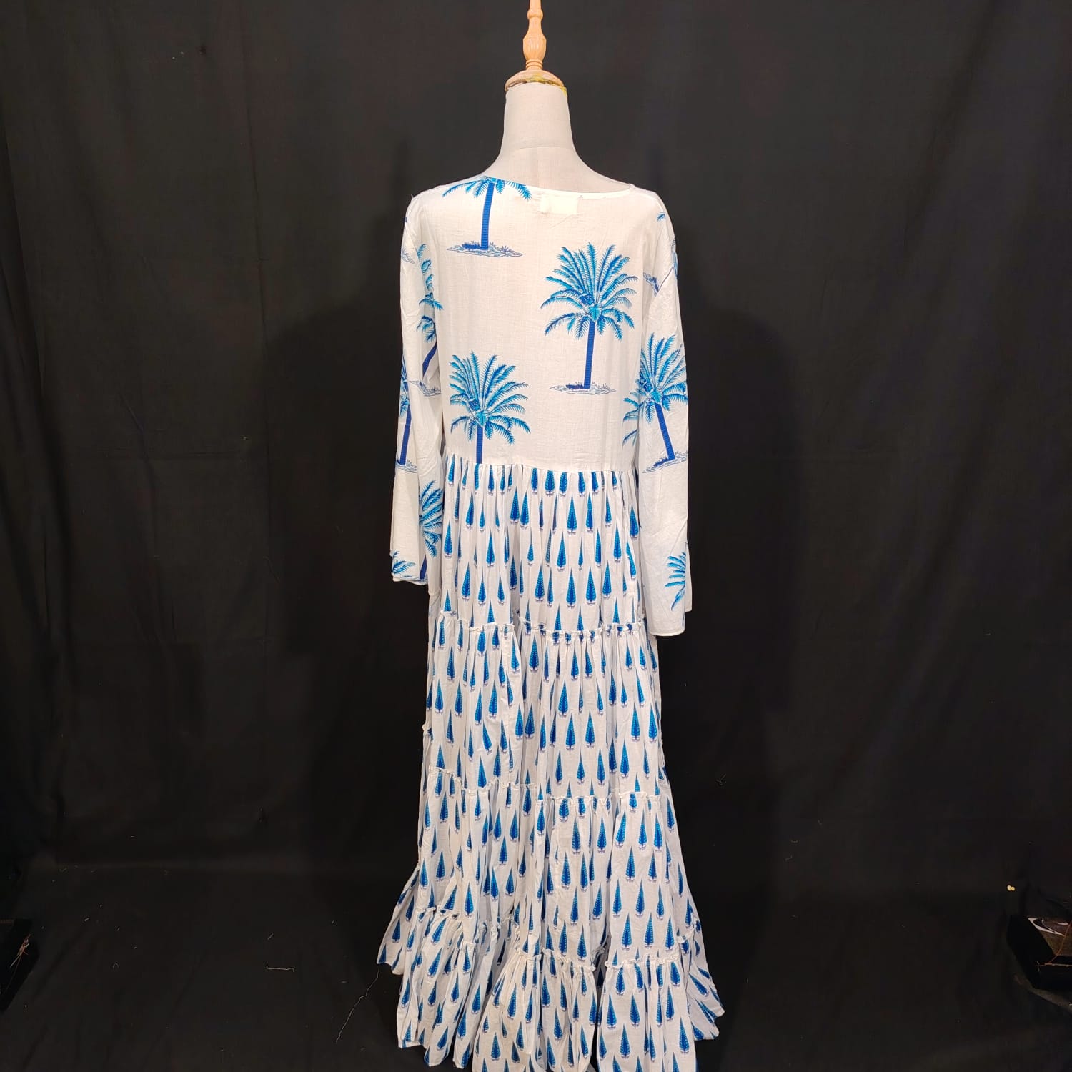 L/XL Cindrella Printed Cotton Dress 57" Long Jalabiya TN 302