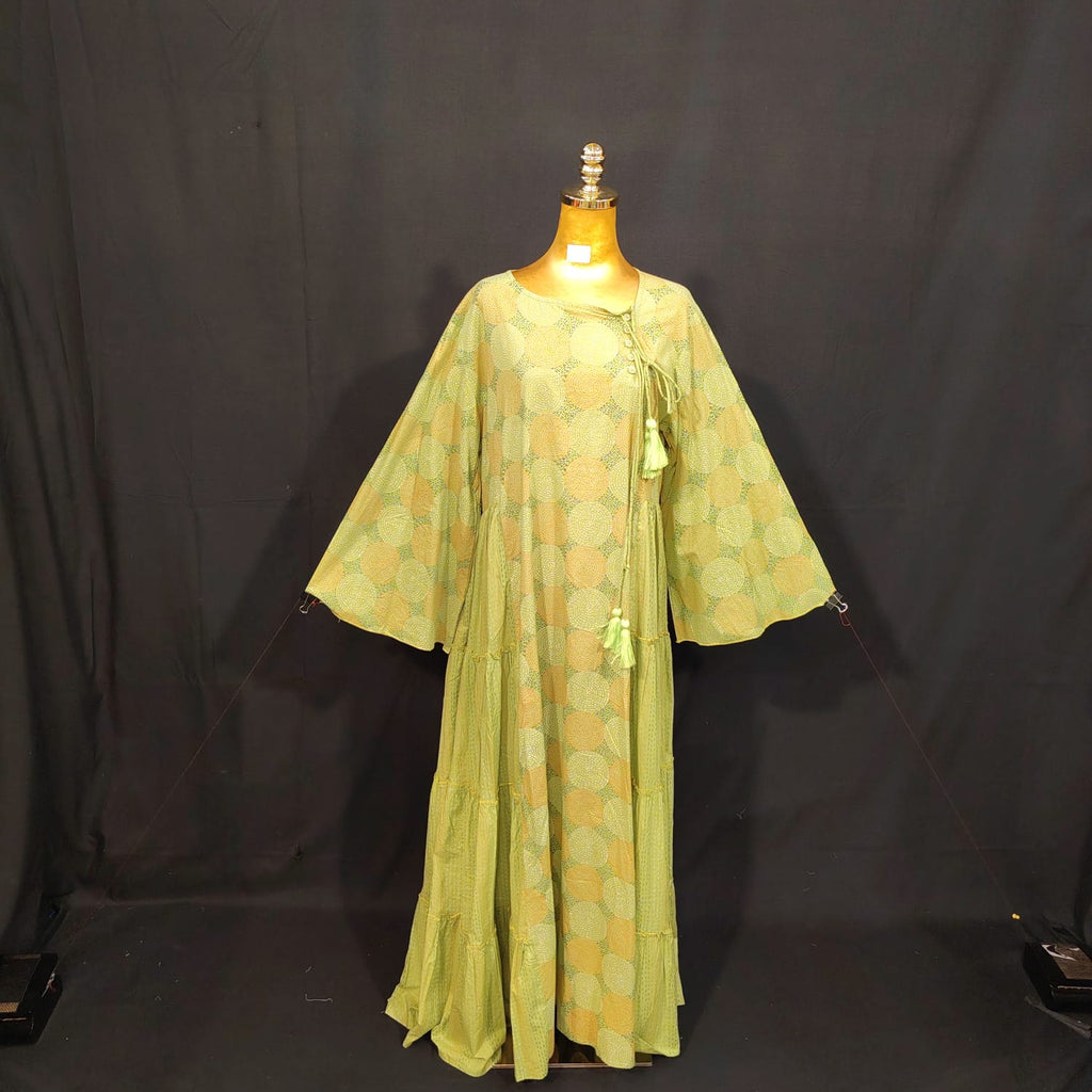 L/XL Cindrella Printed Cotton Dress 57" Long Jalabiya TN 303