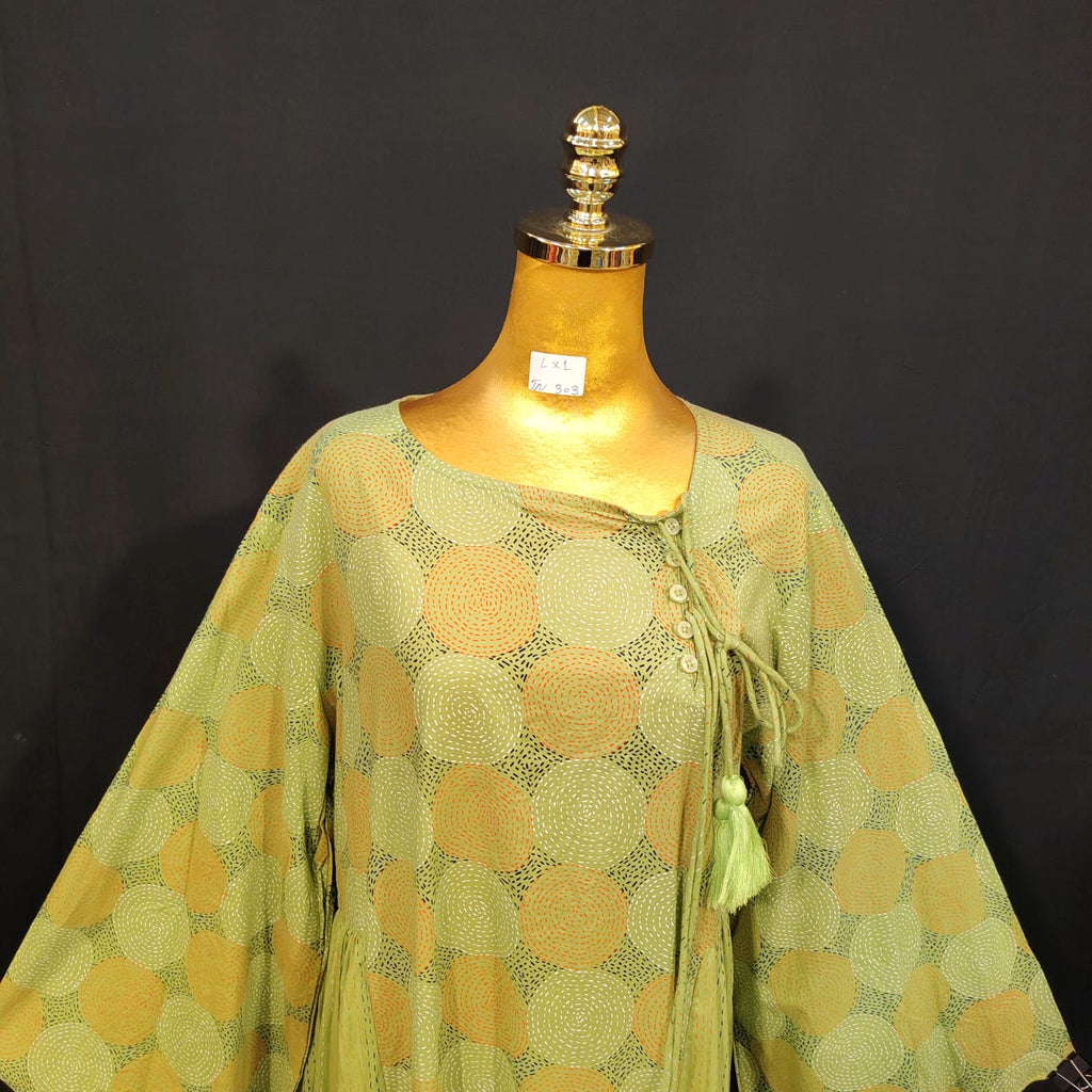 L/XL Cindrella Printed Cotton Dress 57" Long Jalabiya TN 303