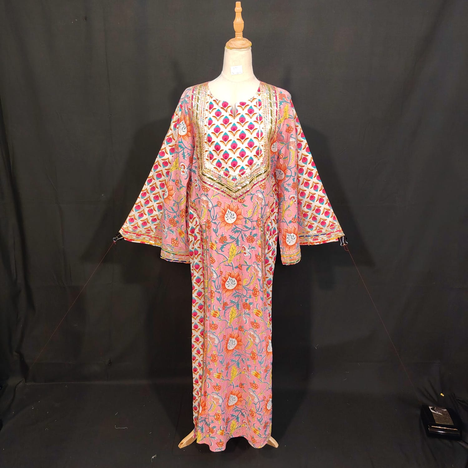 L/XL Special Printed Cotton Dress 57" Long Jalabiya TN 304