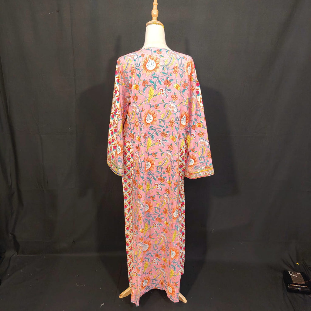 L/XL Special Printed Cotton Dress 57" Long Jalabiya TN 304