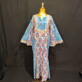 L/XL Special Printed Cotton Dress 57" Long Jalabiya TN 305