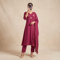 Premium Stitched Poly Silk Embroidery & Hand Work Suit With Sheila 2915