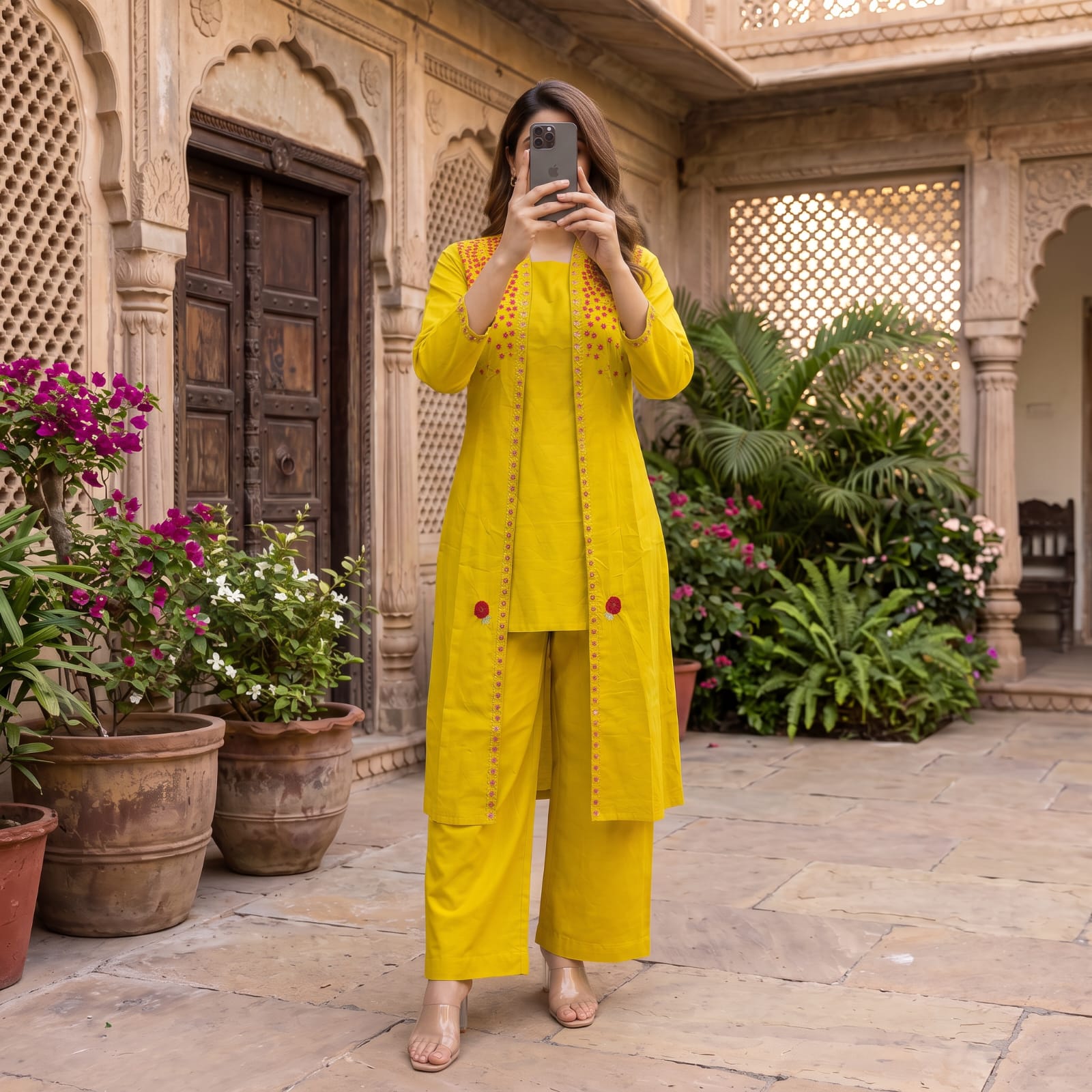 Premium Stitched Cotton Embroidery & Hand Work 3 PCS Suit  2711