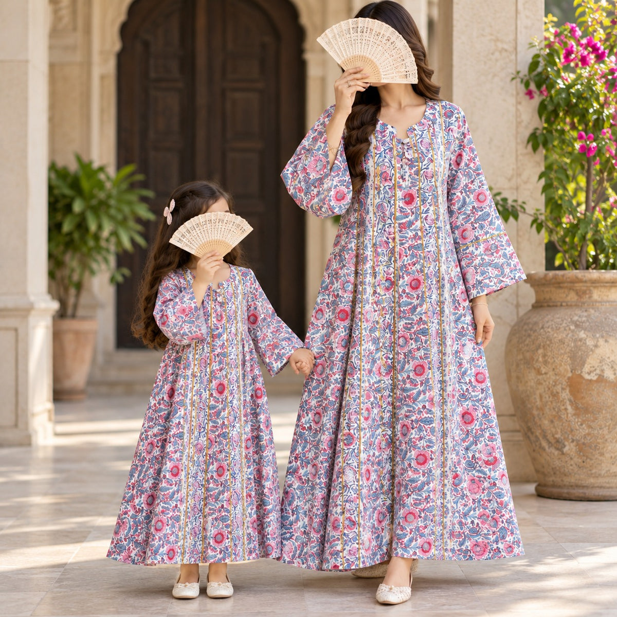 Liya 100% Premium Indian Cotton Jalabiya – Women’s Long Dress.