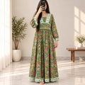 2XL-3XL Haima Printed Cotton Long Dress Jalabiya – 57"