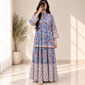 S/M Elle Printed Cotton Long Dress Jalabiya – 57