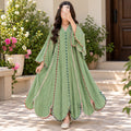 8-9 Year Meher Crystal Printed Cotton Girls Dress 42" Jalabiya