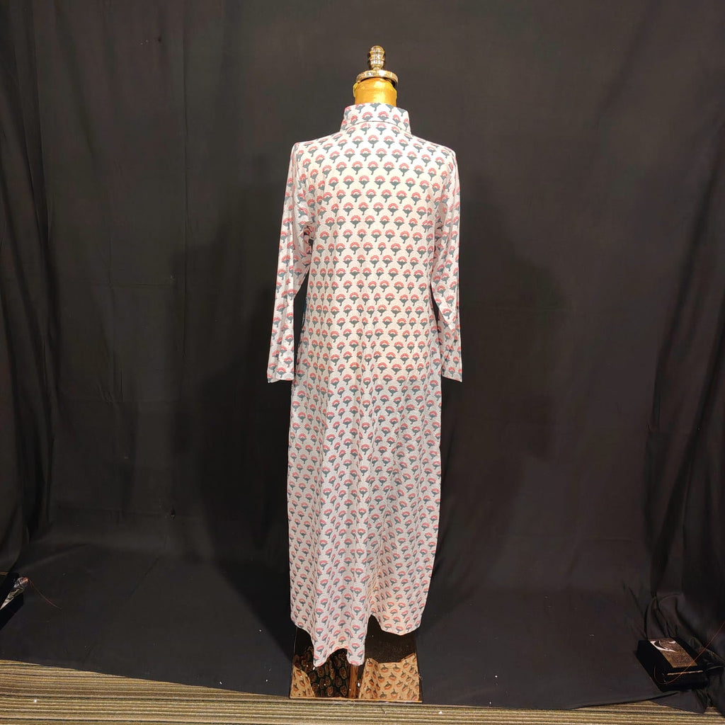 XS/S Honey Printed Cotton Dress 54" Long Jalabiya TN 97