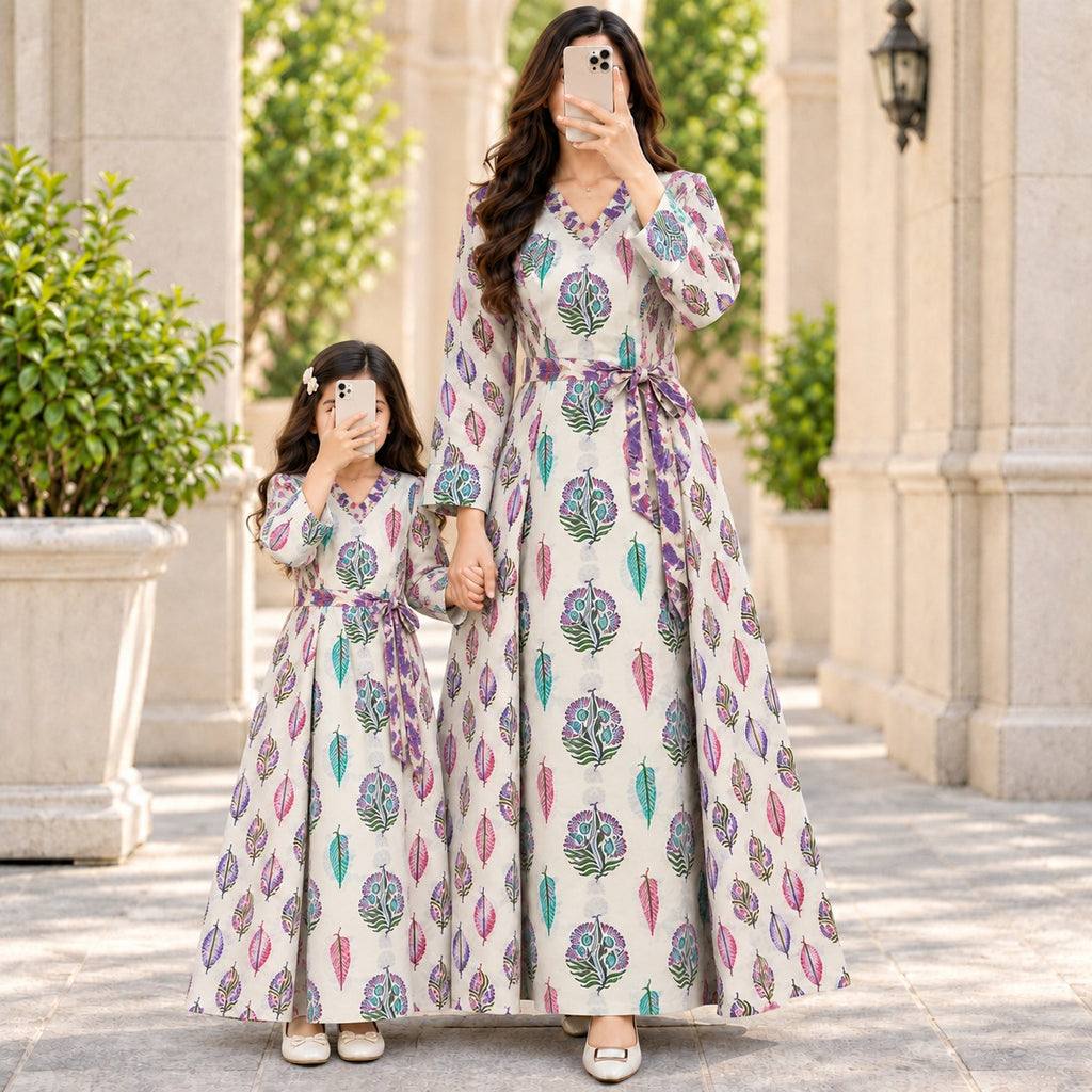 Noor 100% Premium Indian Cotton Jalabiya – Women’s Long Dress.