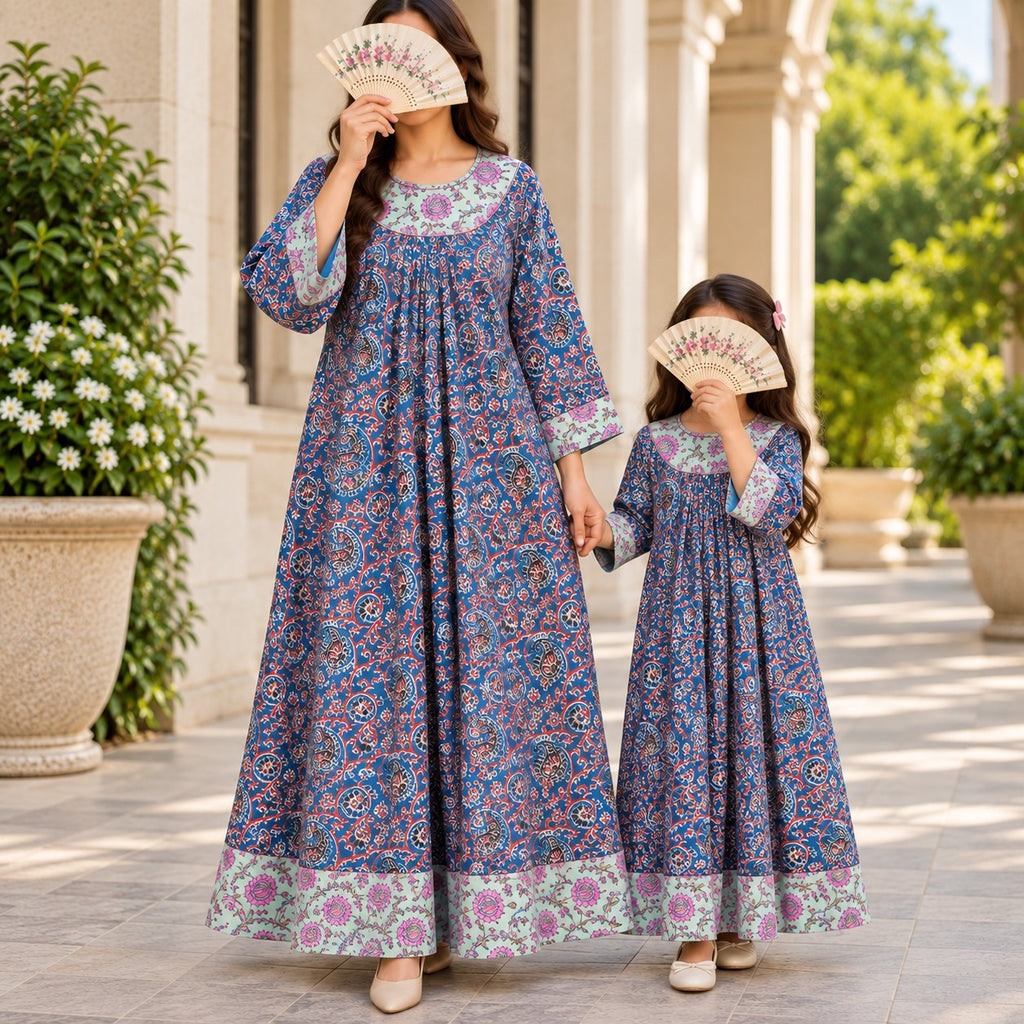 Lara 100% Premium Indian Cotton Jalabiya – Women’s Long Dress.