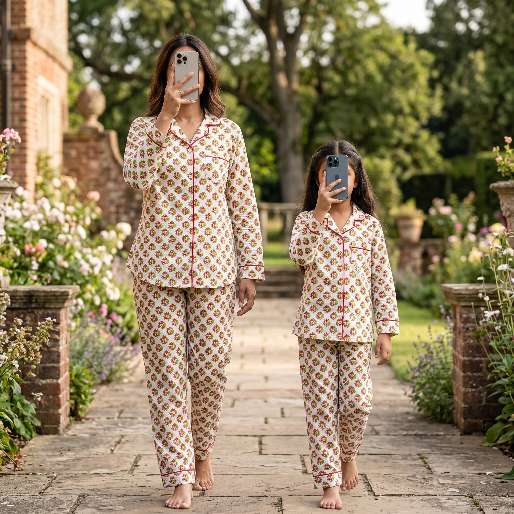 Cotton Long Sleeves Pajama Set 2 Pcs Set