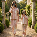 Cotton Short Sleeves Pajama Set 2 Pcs Set