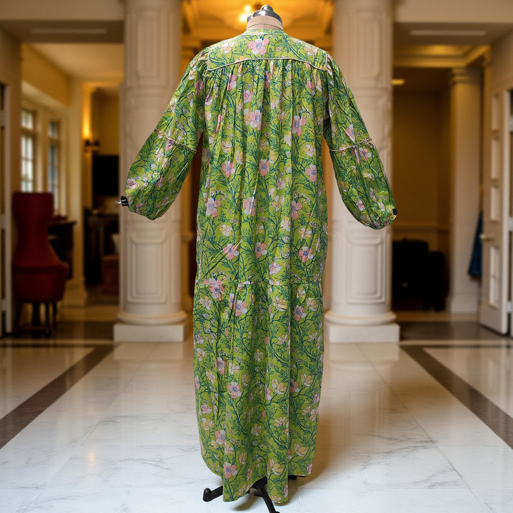 XS/S Yazrin Printed Cotton Dress 54" Long Jalabiya