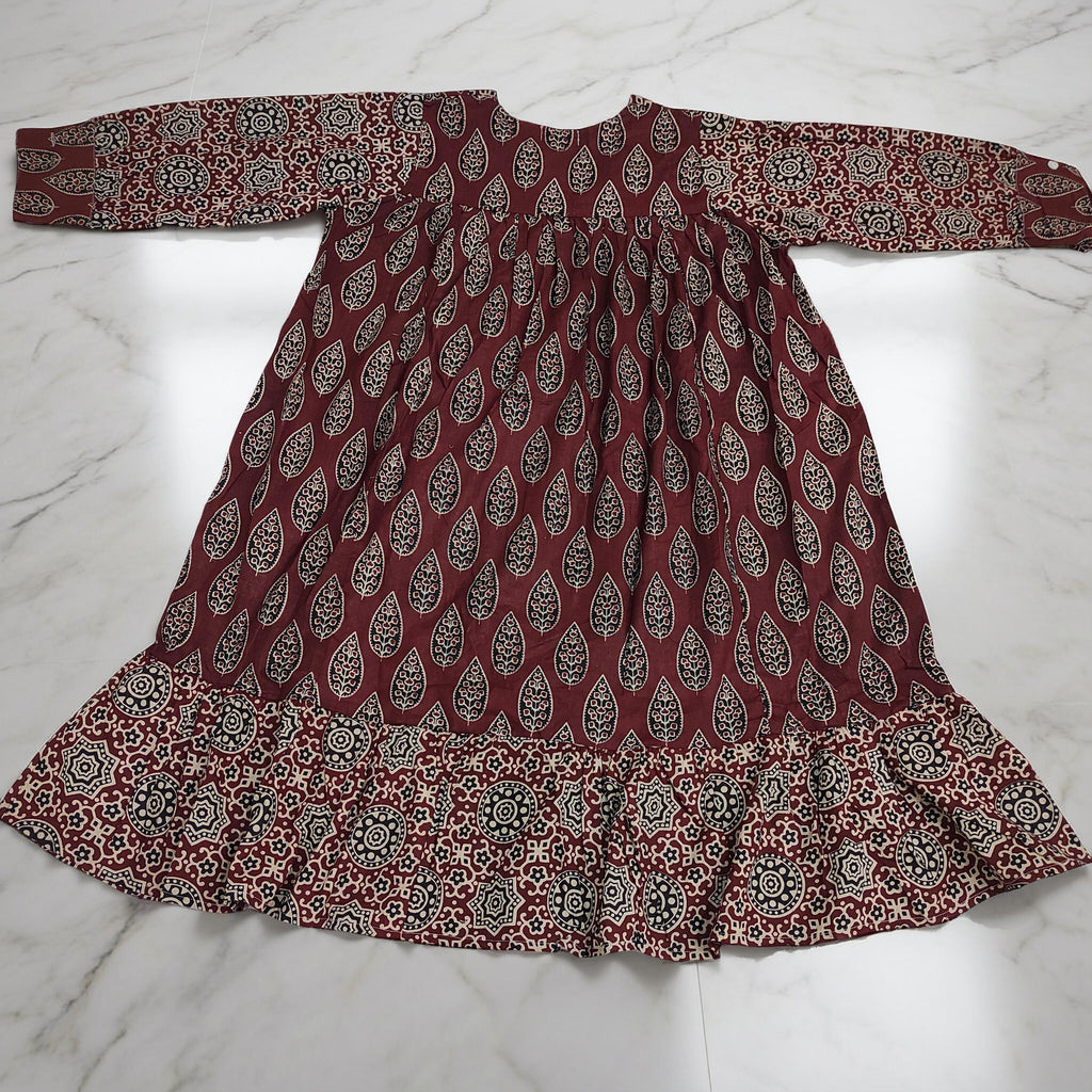 6-7 Year Yamana Printed Cotton Dress 36" Long Jalabiya