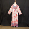 L-XL Zaria Cotton Printed Dress 57" Long Jalabiya