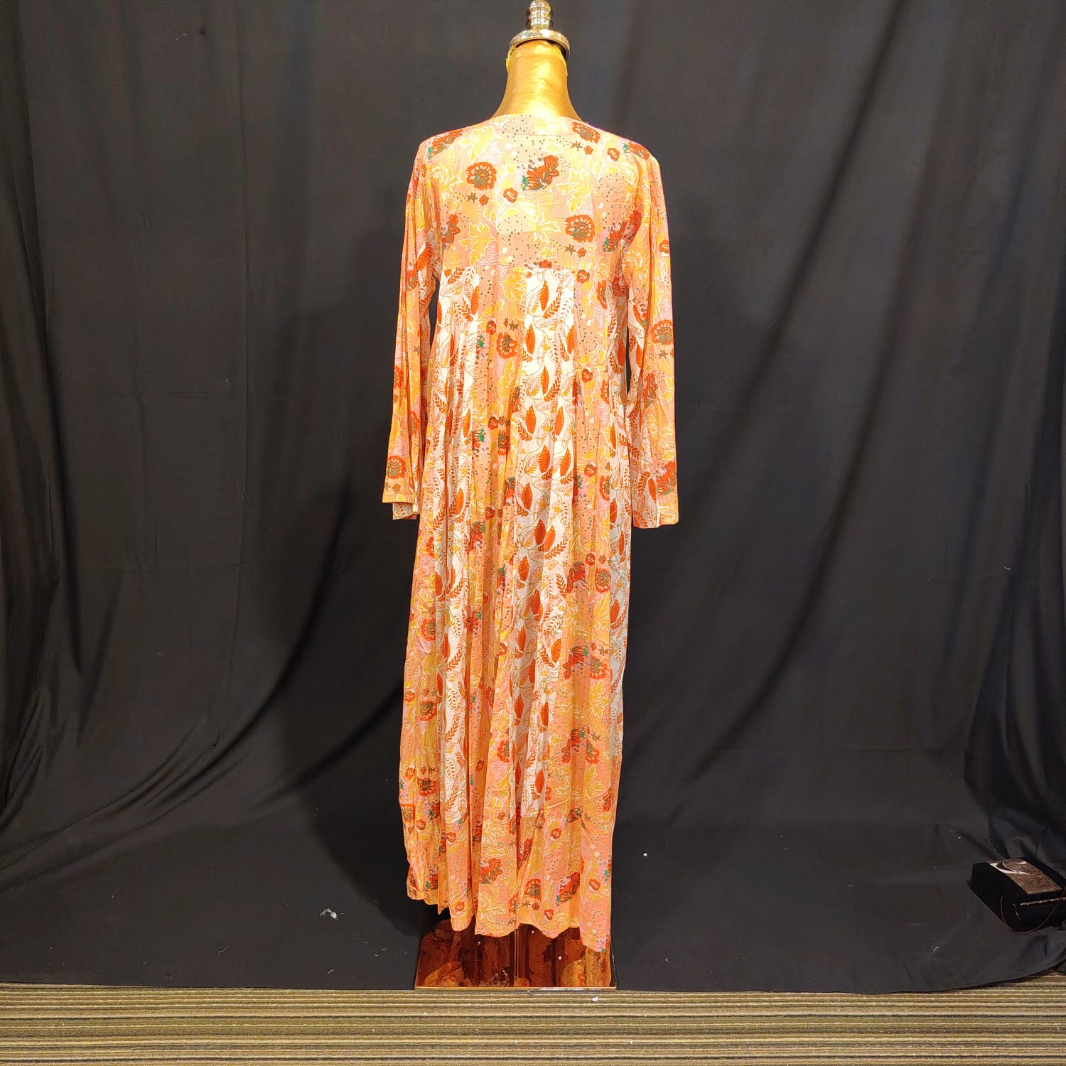 XS-S Zahida Cotton Printed Dress 54" Long Jalabiya