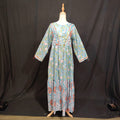XS-S Zahida Cotton Printed Dress 54" Long Jalabiya