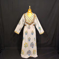 S/M Arwa Printed Cotton Dress 57" Long Jalabiya