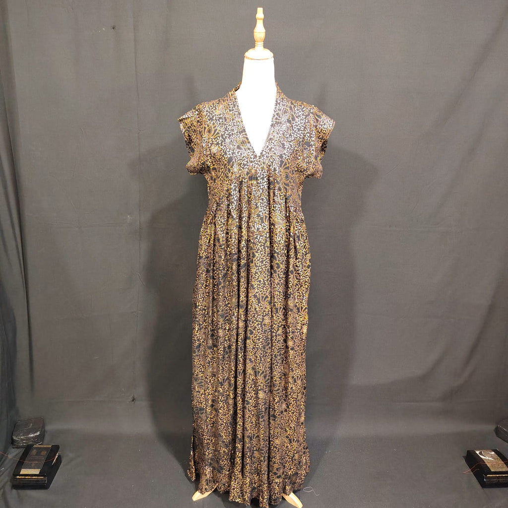 S/M Amani Printed Cotton Dress 57" Long Jalabiya