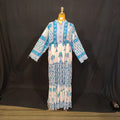 L-XL Afifa Cotton Printed Dress 57" Long Jalabiya