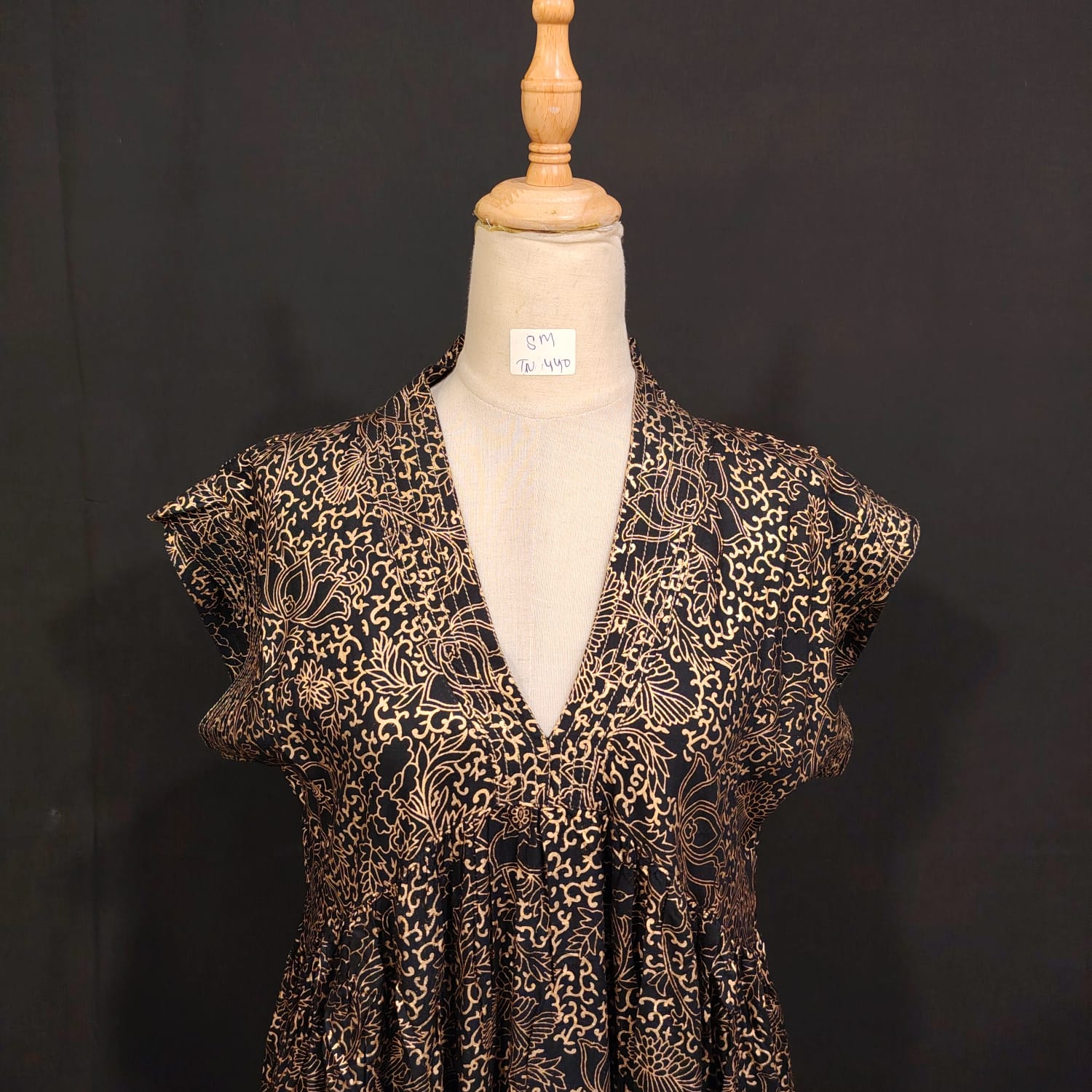 S/M Amani Printed Cotton Dress 57" Long Jalabiya