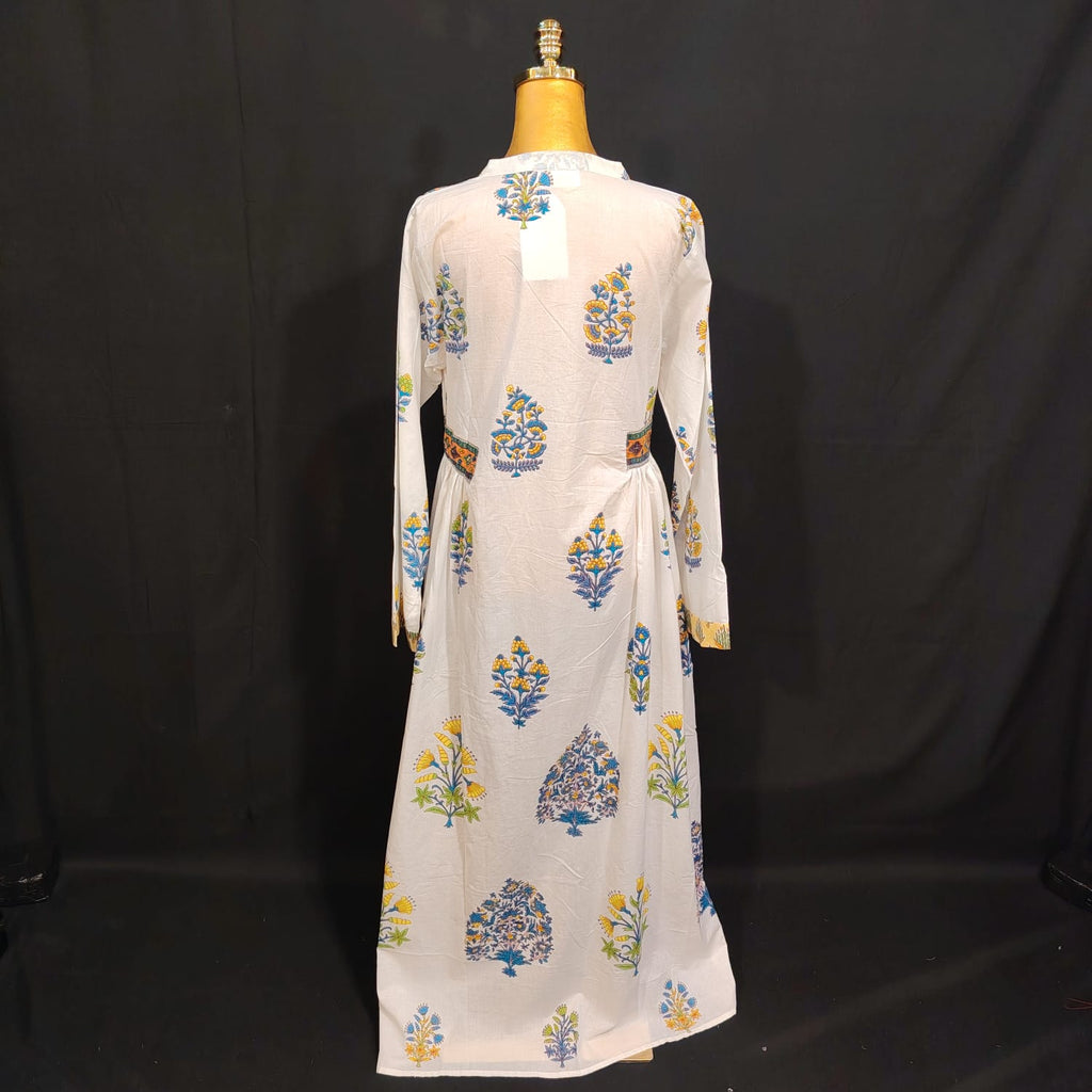 S/M Arwa Printed Cotton Dress 57" Long Jalabiya