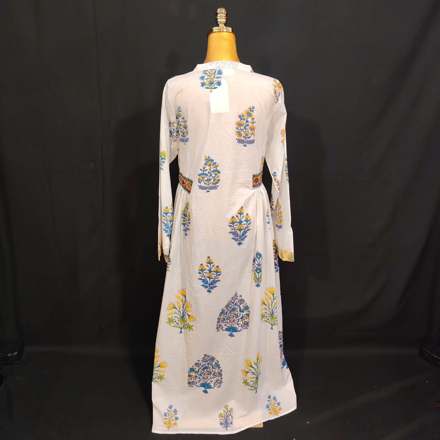 S/M Arwa Printed Cotton Dress 57" Long Jalabiya