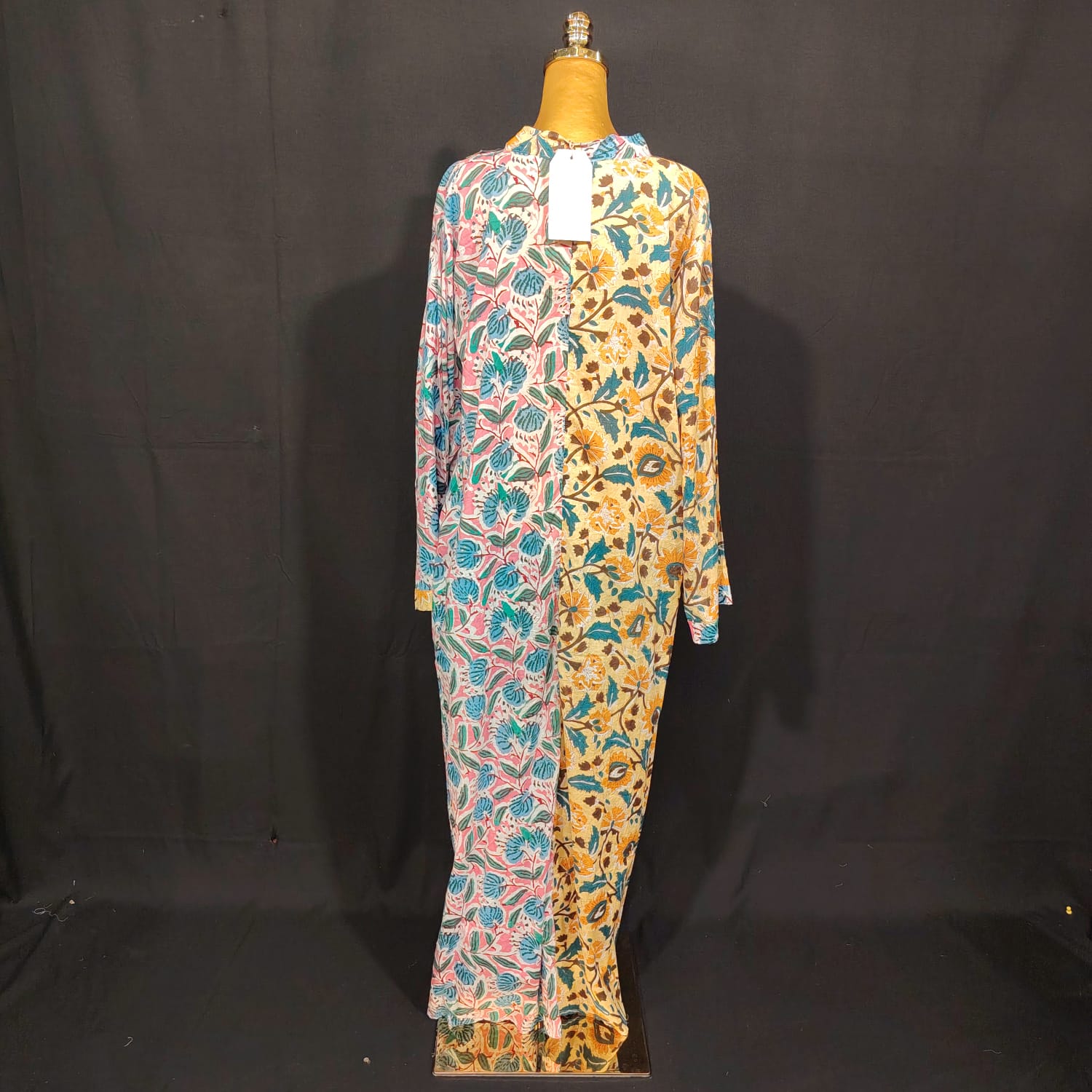 2XL-3XL Ayana Printed Cotton Dress 57" Long Jalabiya