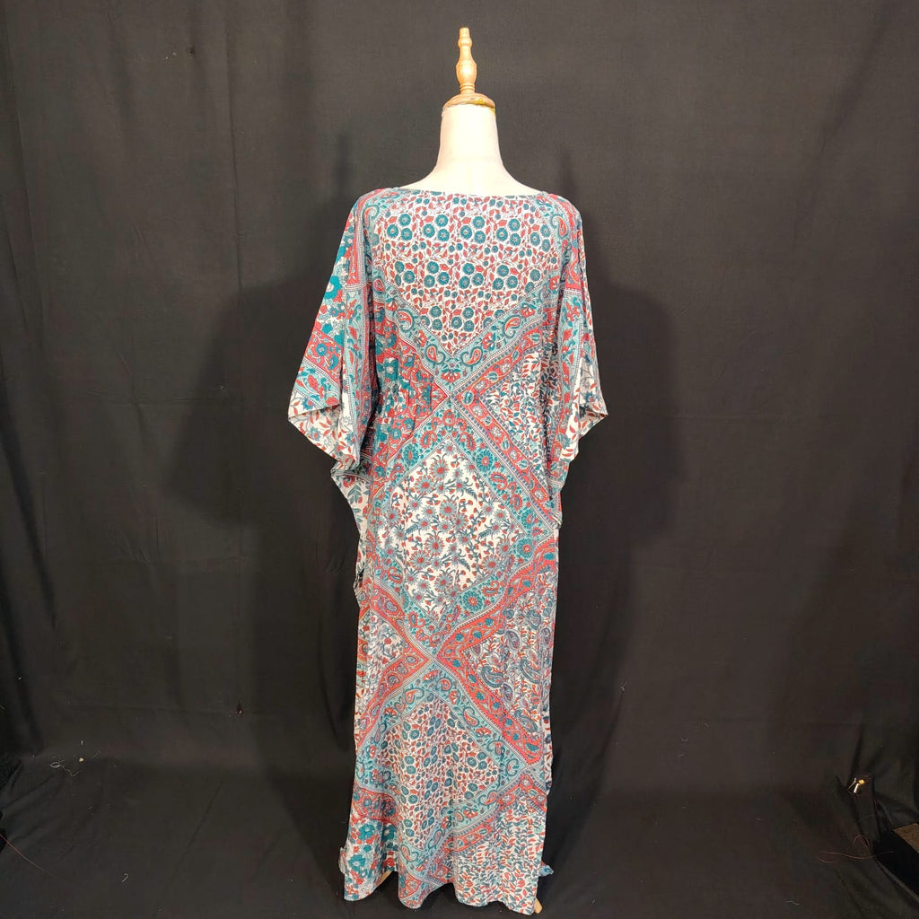 Free size Farasah Printed Cotton Dress 57" Long Jalabiya
