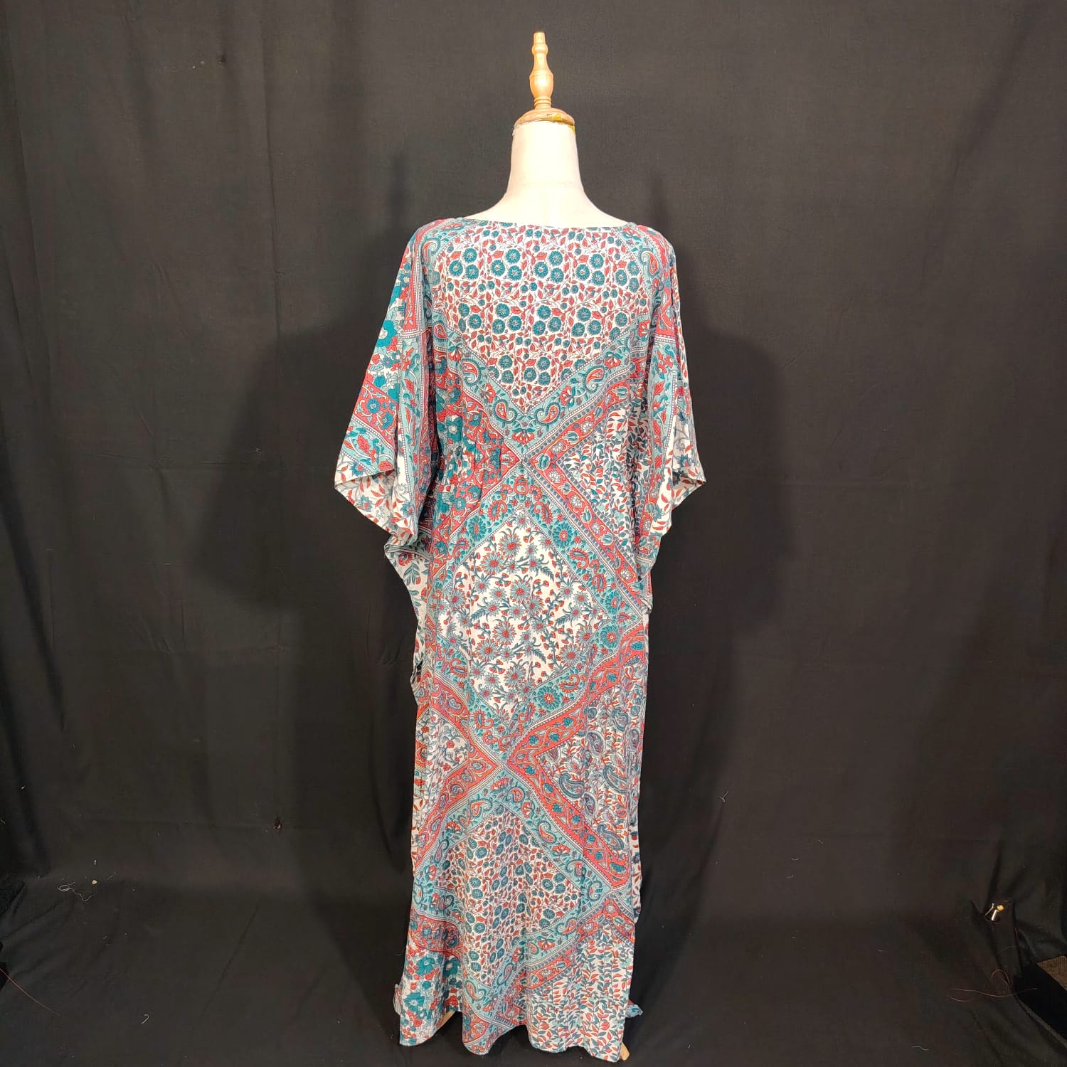 Free size Farasah Printed Cotton Dress 57" Long Jalabiya