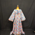 S/M Anaya Printed Cotton Dress 57" Long Jalabiya